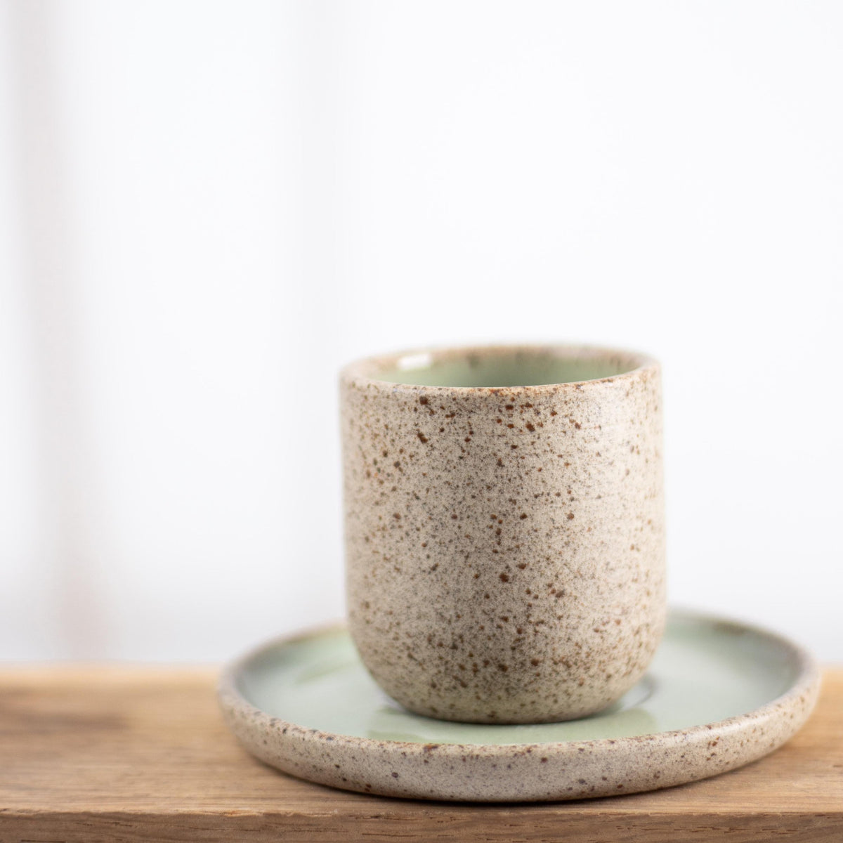 Soft Tone Espresso Cups and Saucers – Set of Two - Lunora