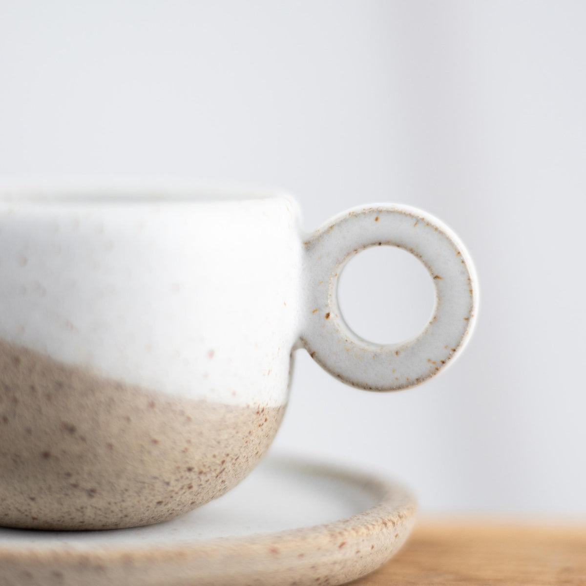 Loop Espresso Cups and Saucers – Set of Two - Lunora